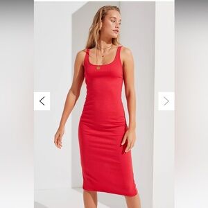 UO Bella Ribbed Bodycon Midi Dress